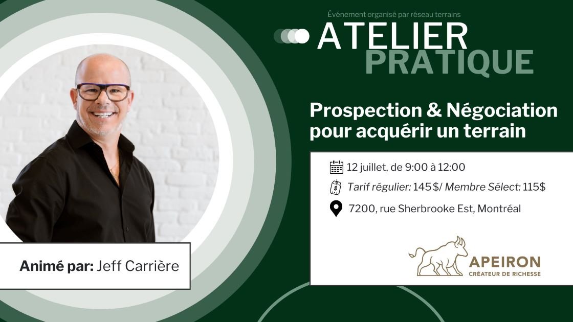 Prospection & Négociation pour acquérir un terrain